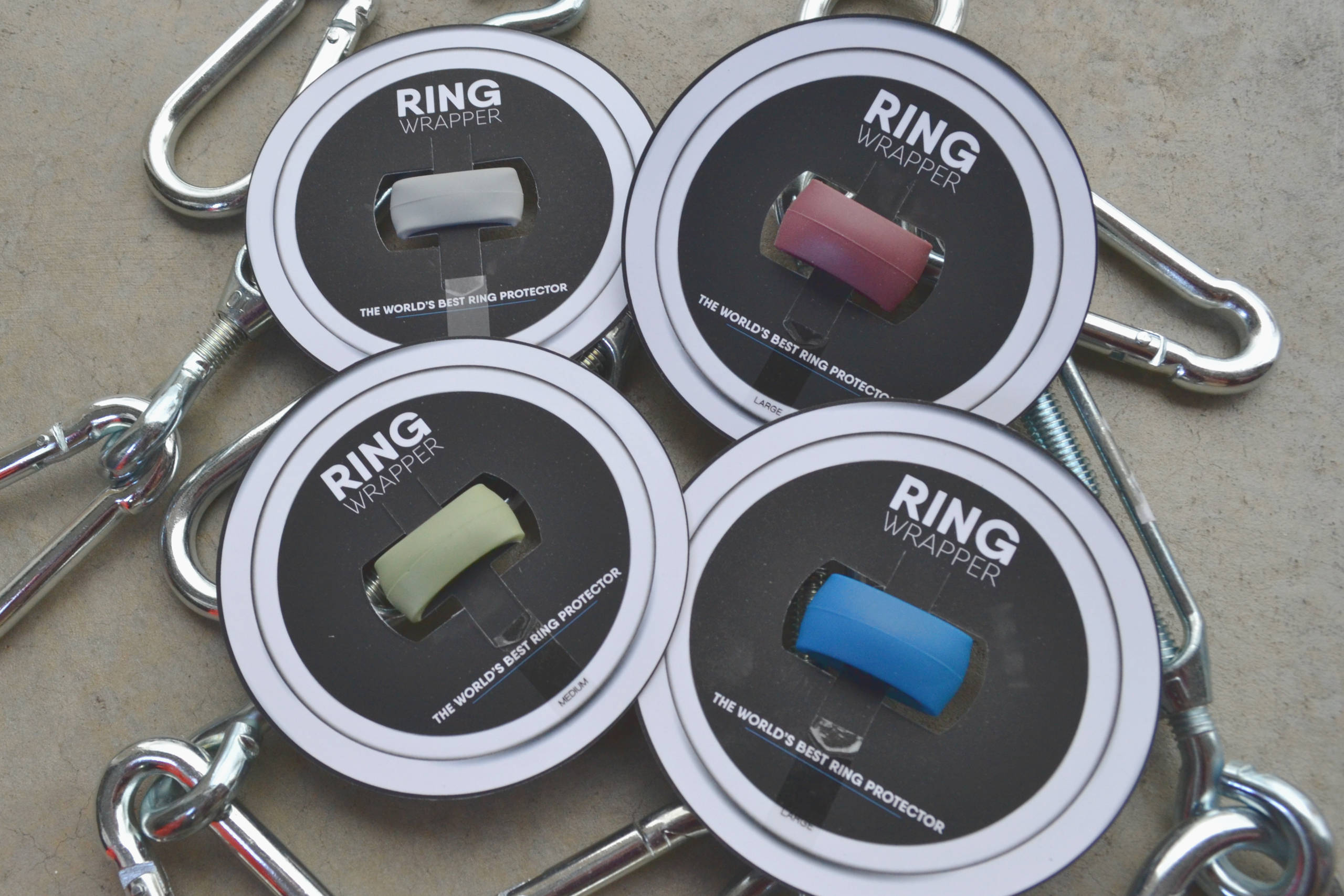 Granite Rugged Edition Ring Wrapper silicone ring cover shown worn over a ring